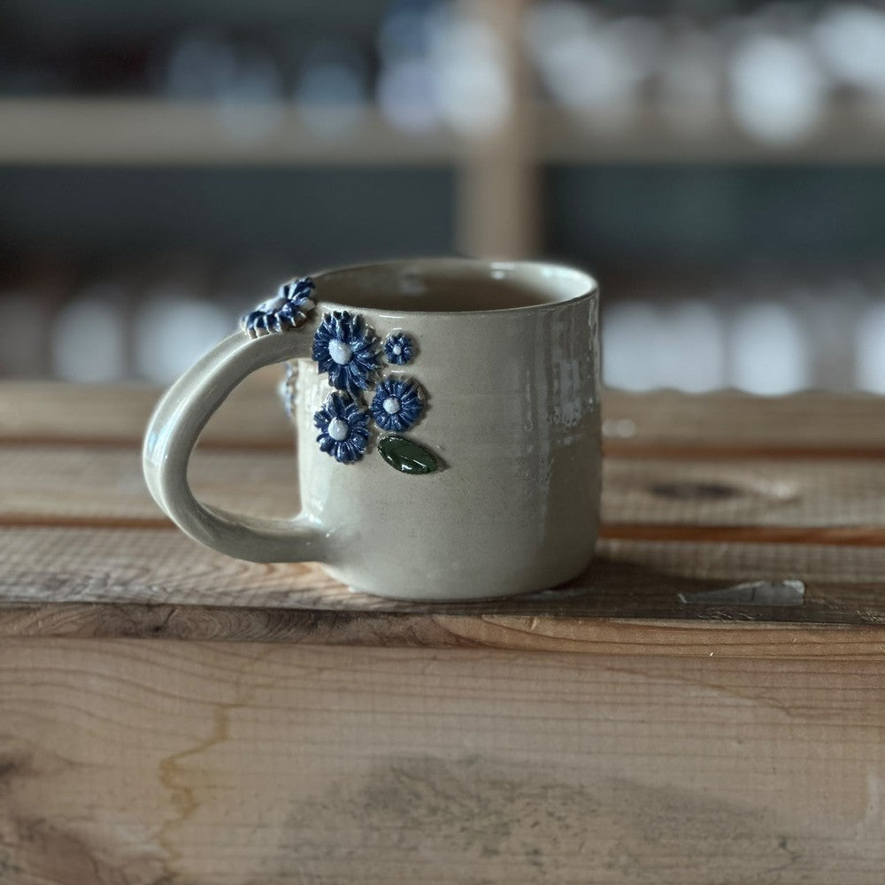 Mug with Flowers on Handle