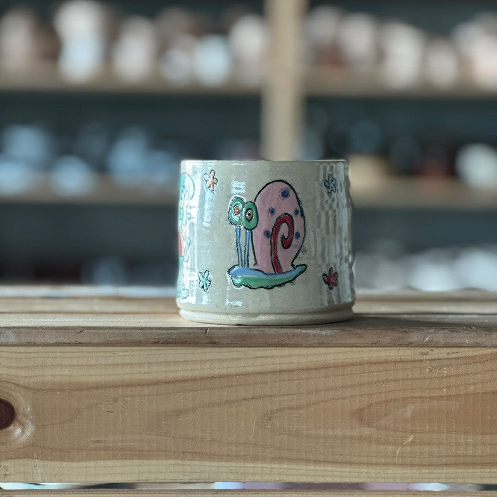 Cup with SpongeBob & Flowers