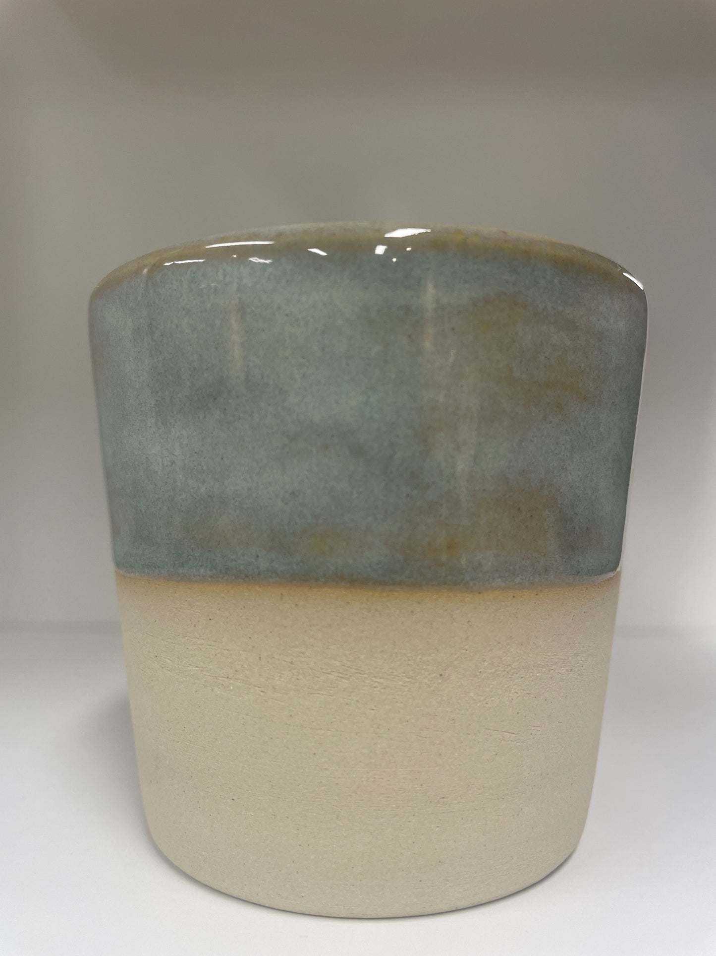 V Cup Light Green — handmade ceramic by Ceramic Cube, Lusail Doha Qatar