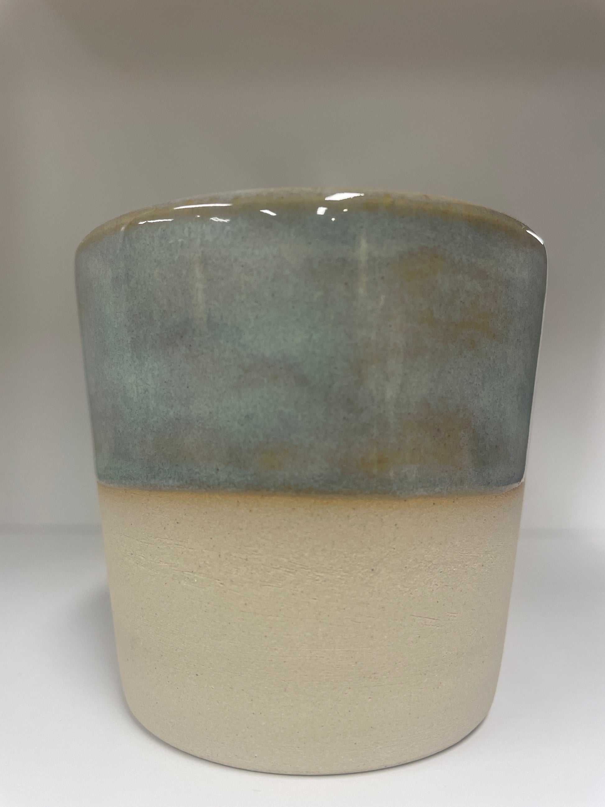 V Cup Light Green — handmade ceramic by Ceramic Cube, Lusail Doha Qatar