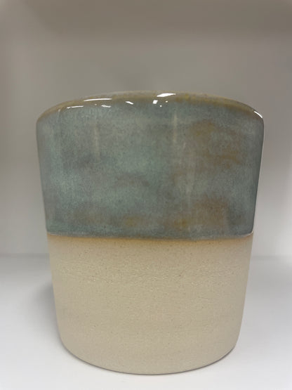 V Cup Light Green — handmade ceramic by Ceramic Cube, Lusail Doha Qatar