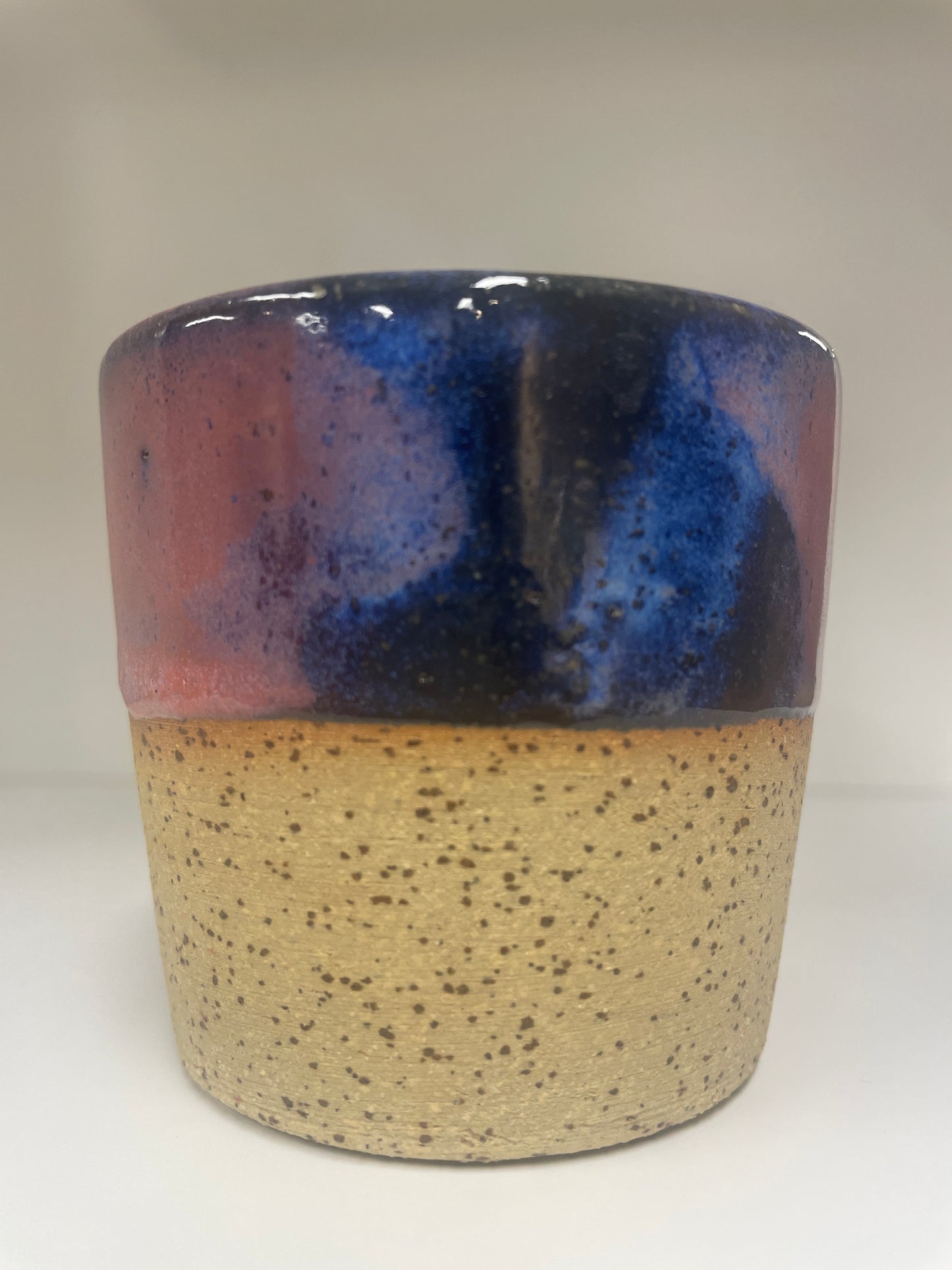 V Cup Speckled Galaxy — handmade ceramic by Ceramic Cube, Lusail Doha Qatar