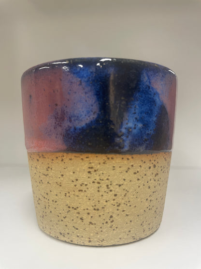 V Cup Speckled Galaxy — handmade ceramic by Ceramic Cube, Lusail Doha Qatar