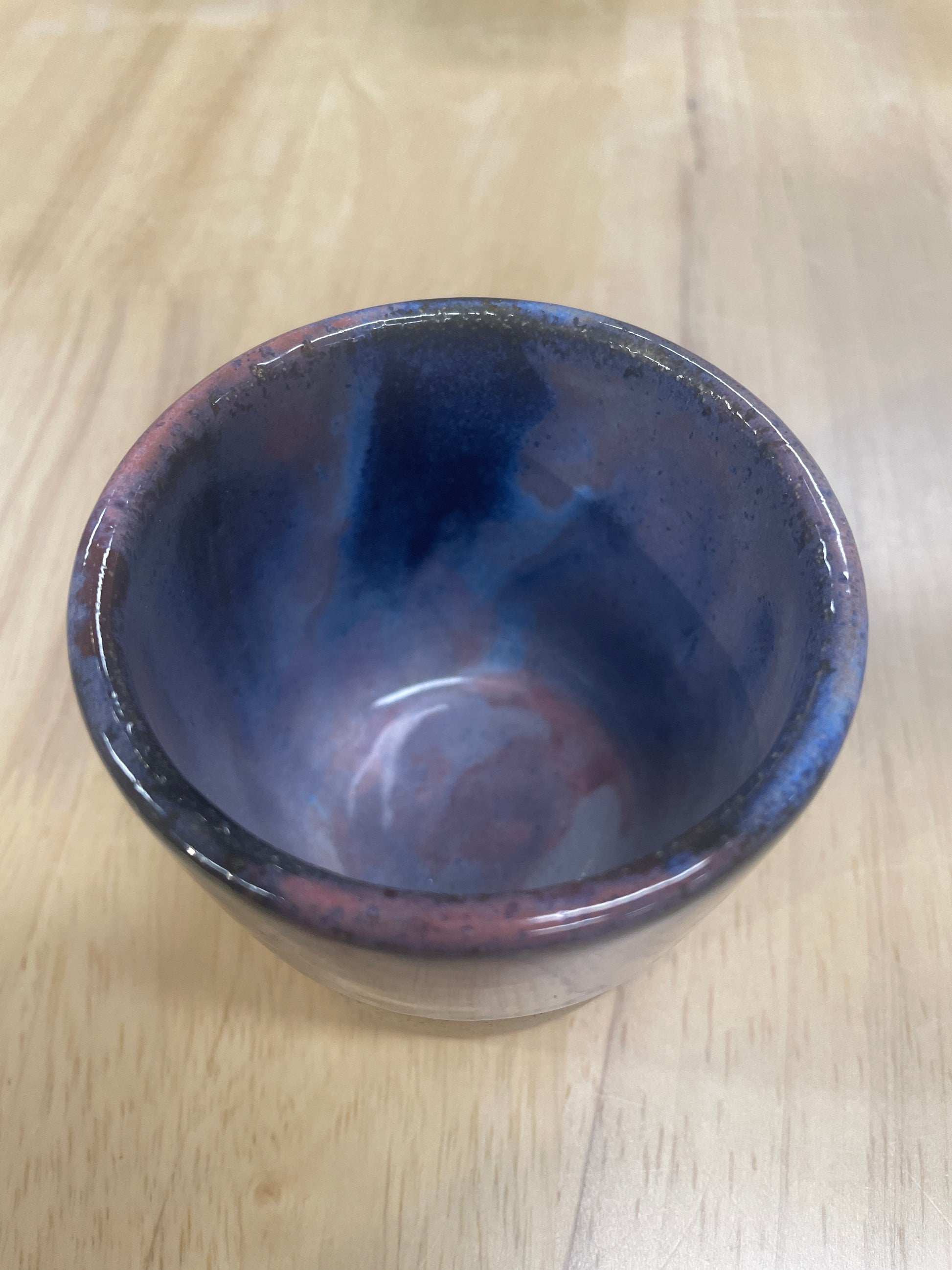 V Cup Speckled Galaxy — handmade ceramic by Ceramic Cube, Lusail Doha Qatar