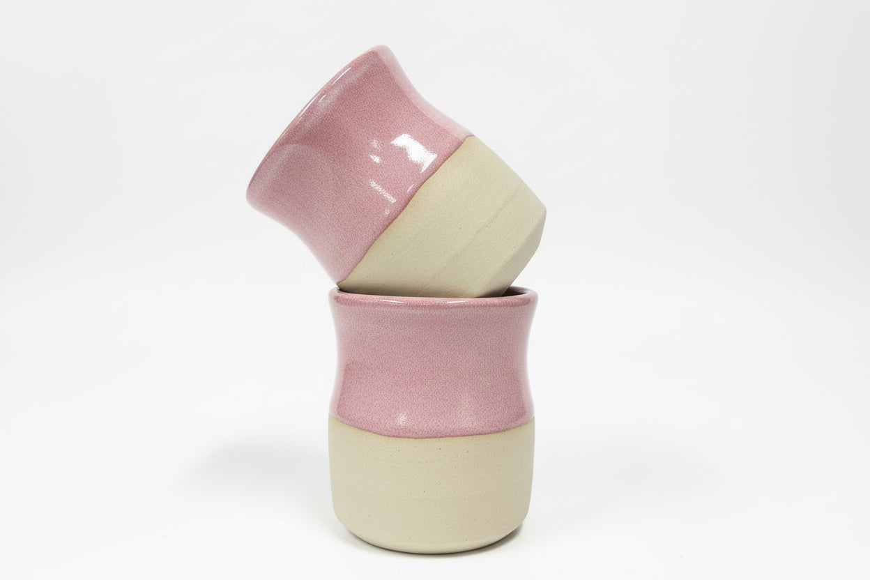 Pink Cube Cup — handmade ceramic by Ceramic Cube, Lusail Doha Qatar