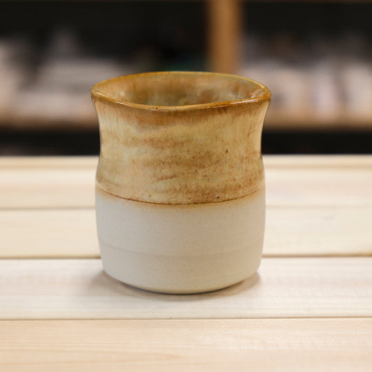 Handmade ceramic Cube Cup Gold thrown on pottery wheel Ceramic Cube Qatar