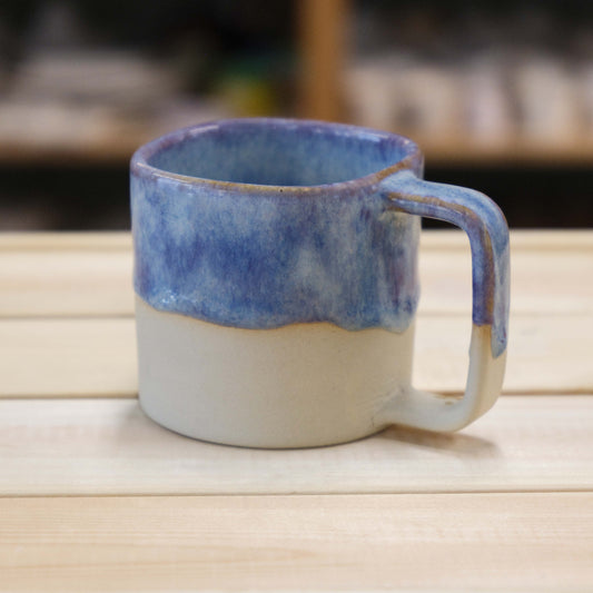 Handmade ceramic Cube Mug Blue thrown on pottery wheel Ceramic Cube Qatar