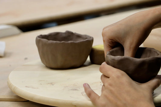 Pinch pot bowl hand-building workshop at Ceramic Cube, Doha