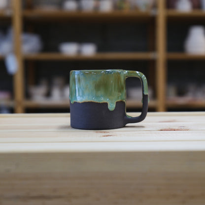Cube Mug Black Moss Drip