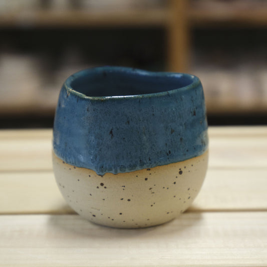 Handmade ceramic Heart Cup Teal - Speckled thrown on pottery wheel Ceramic Cube Qatar