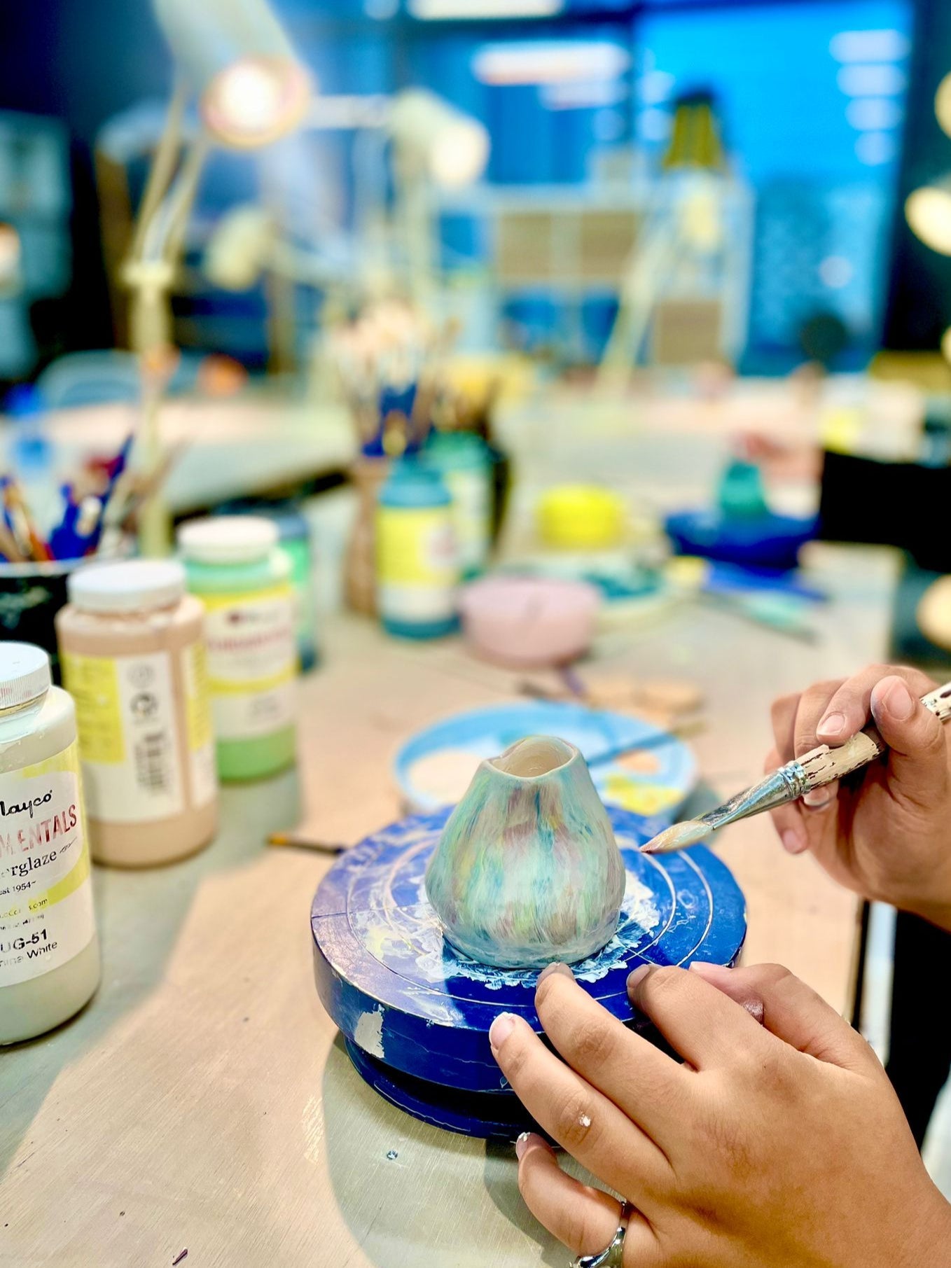 Private glazing and painting session at Ceramic Cube