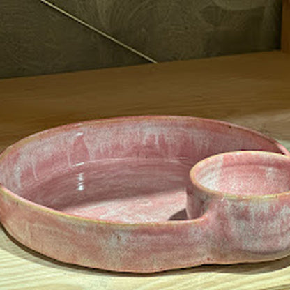 Chip & Dip plate - Blue