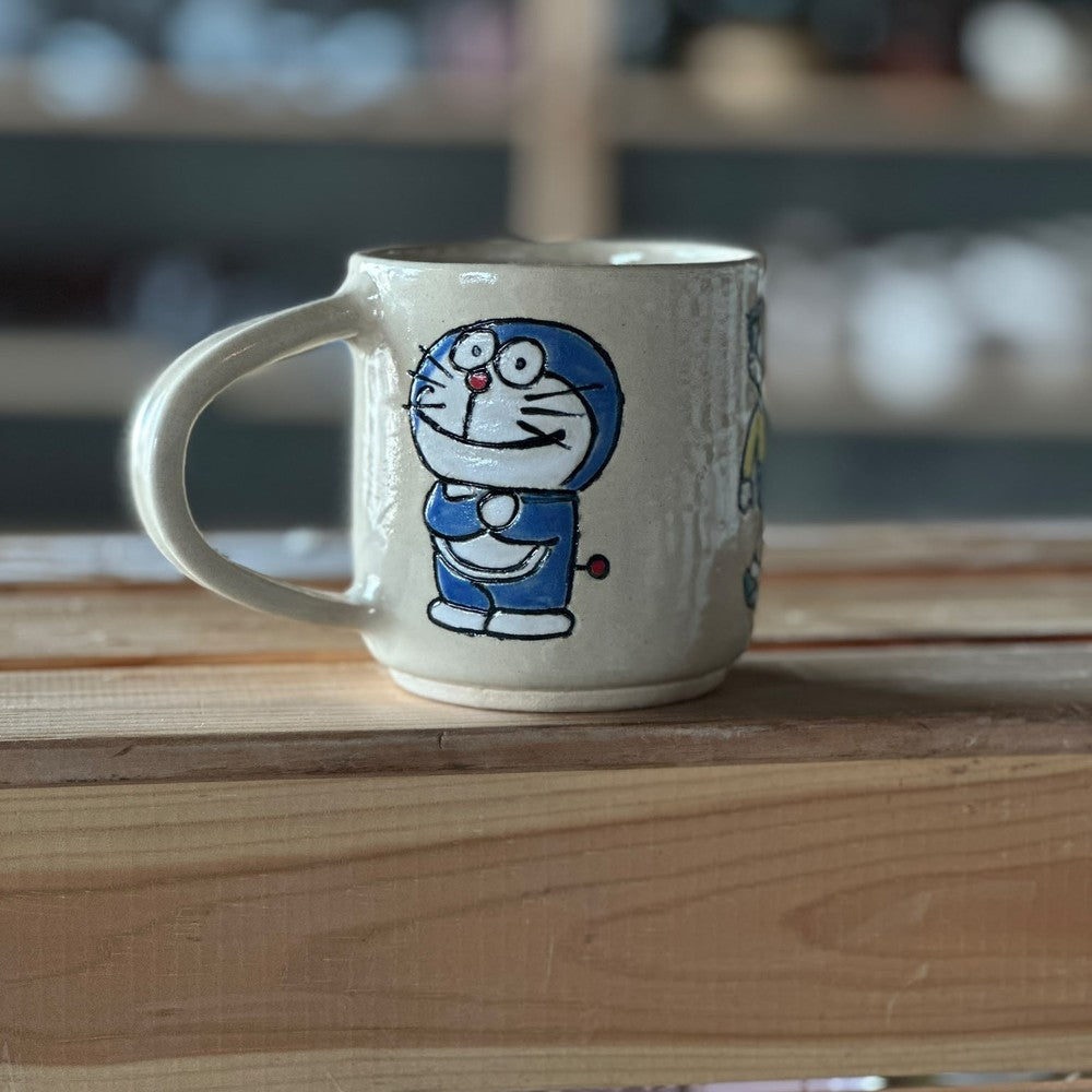 Mug with Doraemon & Friends - Beige