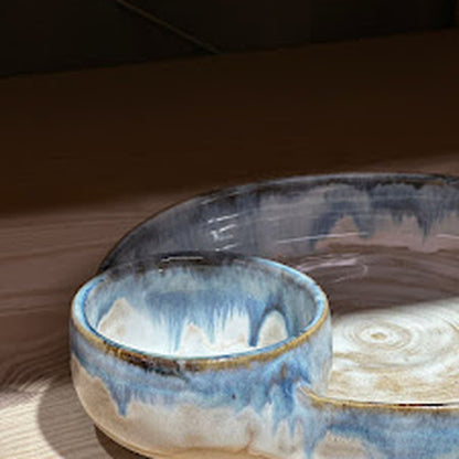 Chip & Dip plate - Blue