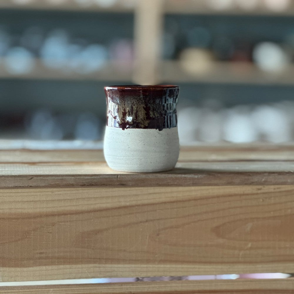 Long Espresso Cup - Beige, Brown