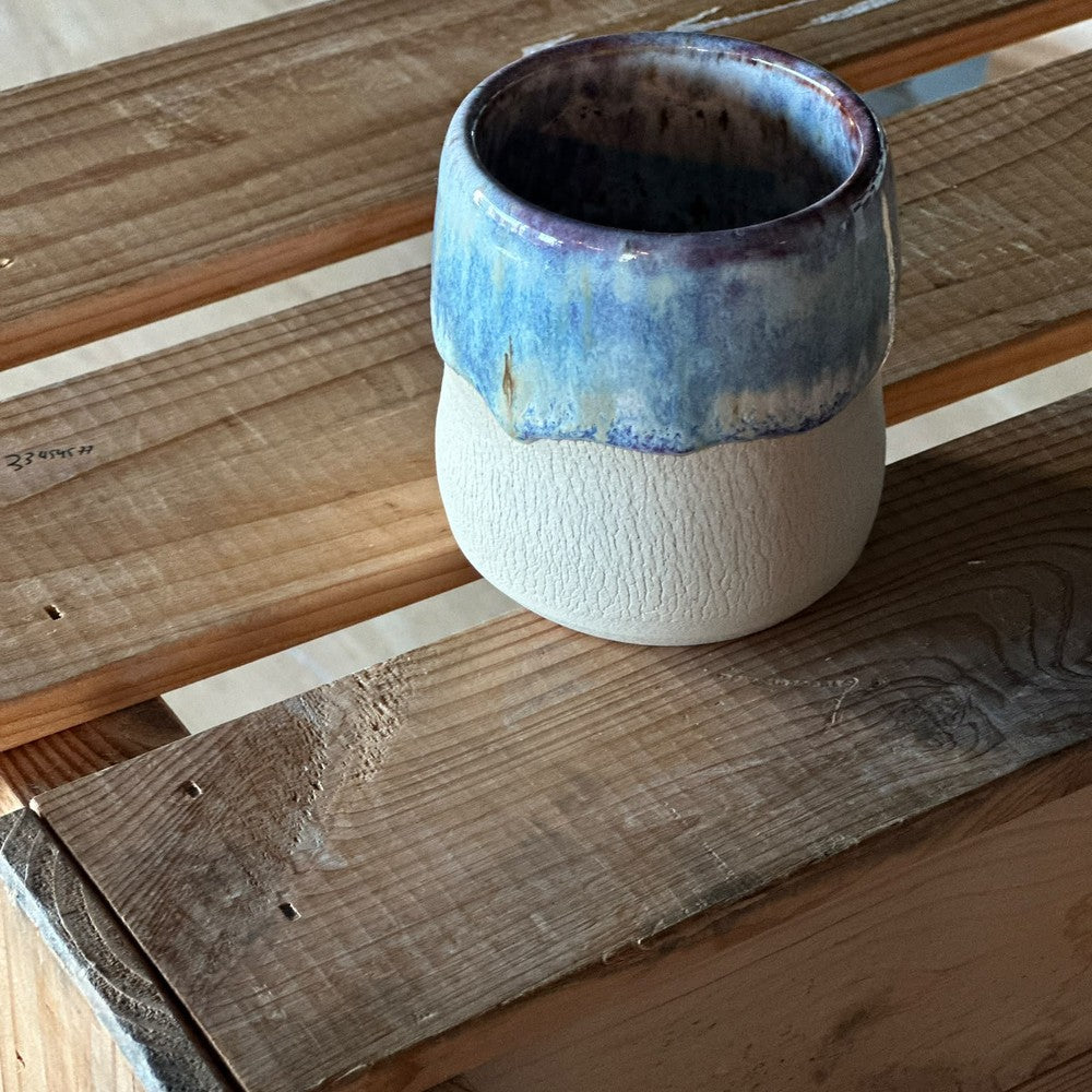 Crackle Cup - Blue and purple