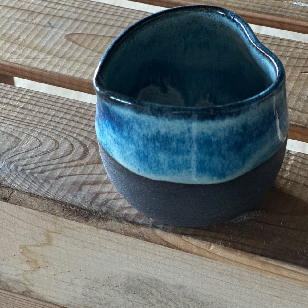 Heart Cup with butterfly print - Blue