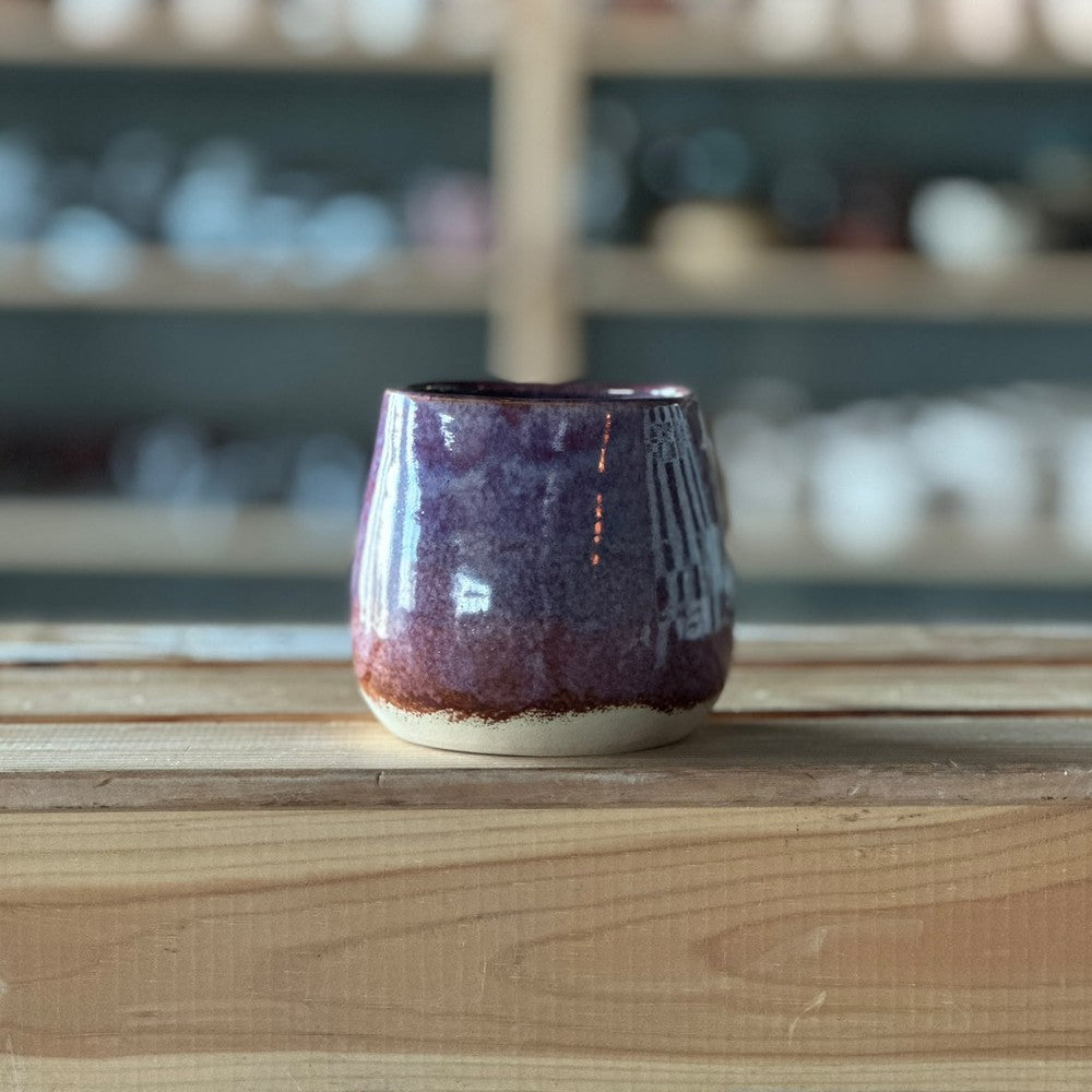 Short Cube Cup - Full purple & brown