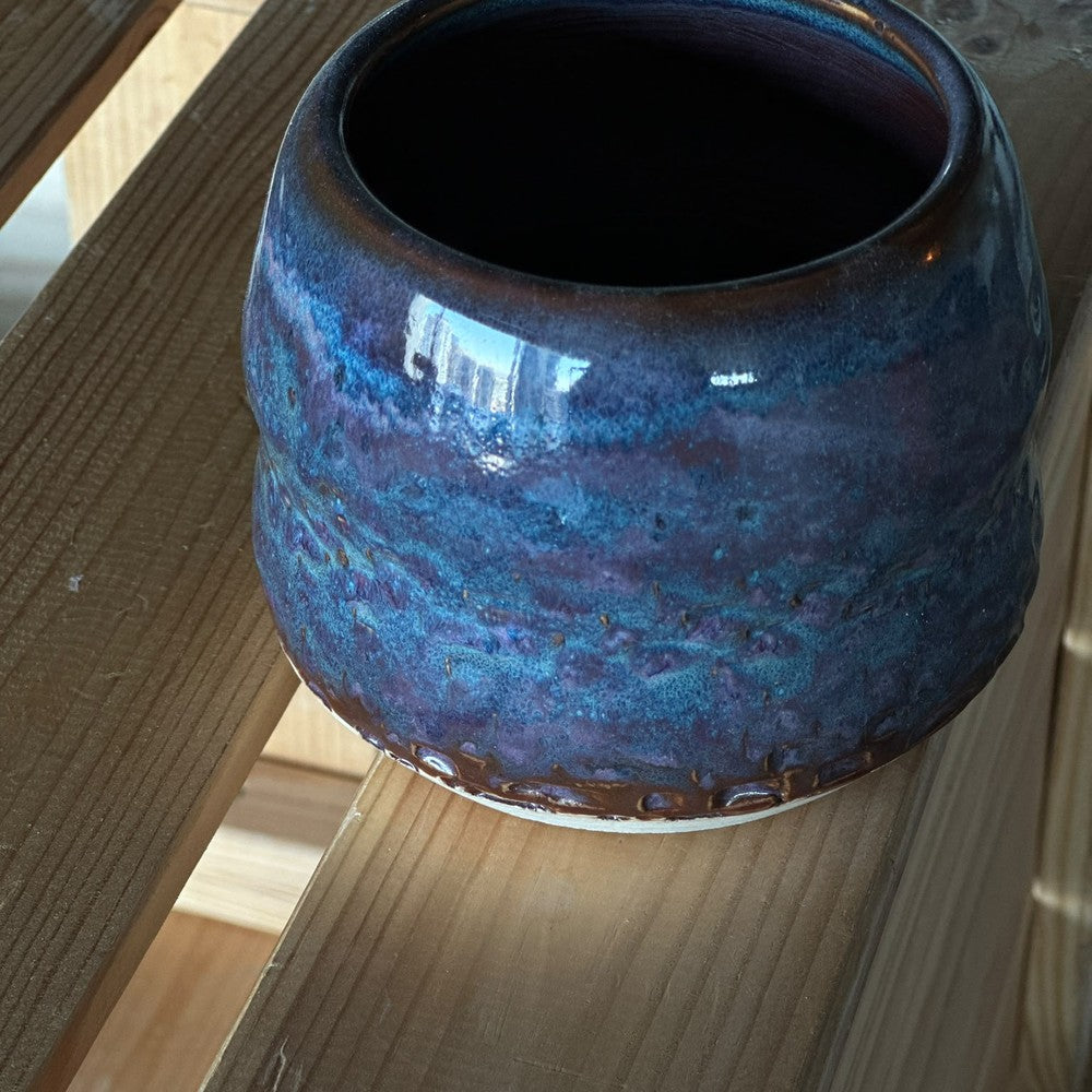 Vase - Purple, brown & blue