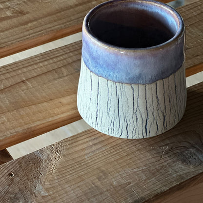 Crackle Cup - Purple and brown